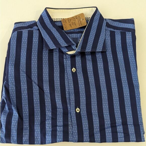 Robert Graham Other - Robert Graham - Mens Stripped Fitted Button Down - Large - Blue